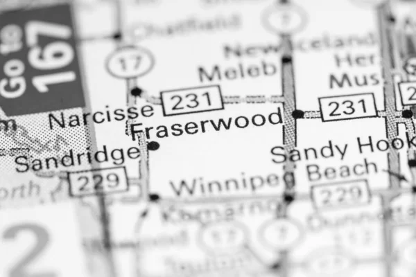 Fraserwood Canada Una Mappa — Foto Stock