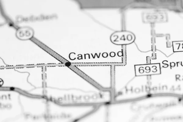 Canwood Canada Una Mappa — Foto Stock