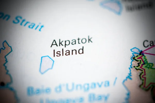 Isla Akpatok Canadá Mapa — Foto de Stock