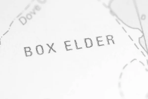 Box Elder. Utah. USA on a map.