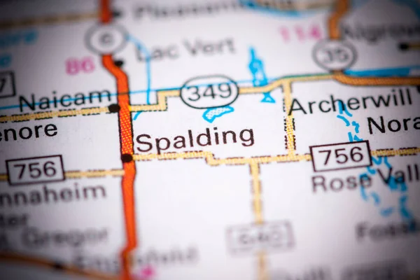 Spalding. Canada on a map.