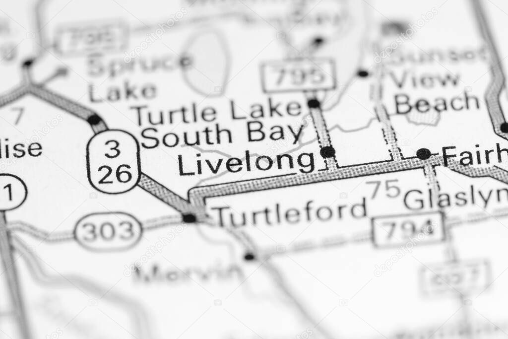 Livelong. Canada on a map.