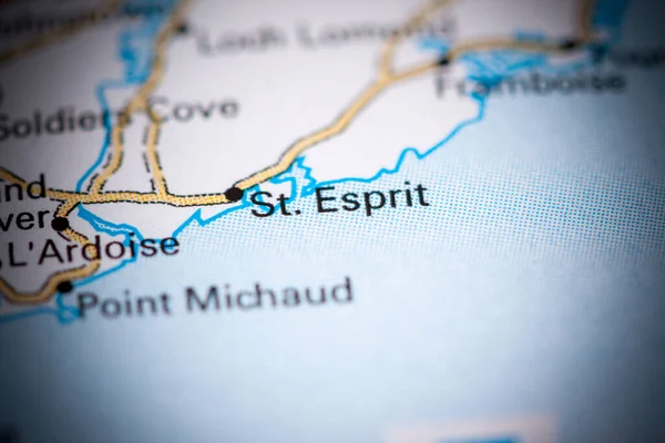 St. Esprit. Canada on a map.