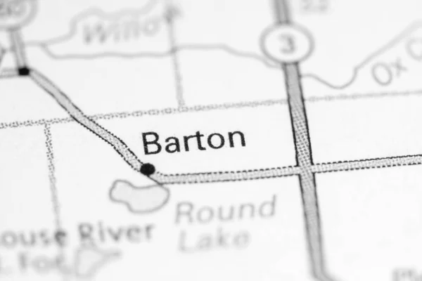 Barton Dakota Norte Eua Sobre Mapa — Fotografia de Stock