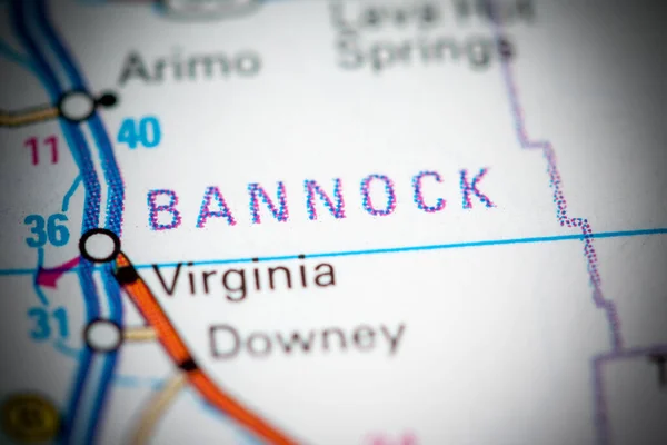 Bannock Idaho Eeuu Mapa — Foto de Stock