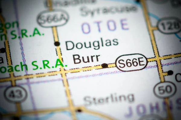 Burr Nebraska Stati Uniti Una Mappa — Foto Stock
