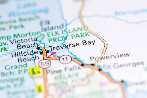 Traverse Bay Canadá Mapa — Foto de Stock