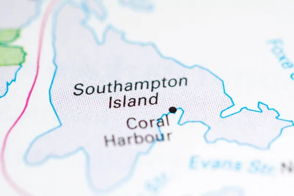 Southampton Island. Canada on a map.