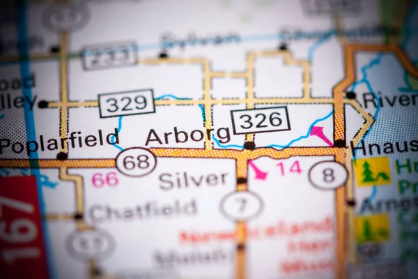 Arborg Canada Sur Une Carte — Photo