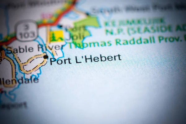 Port L\'Herbert. Canada on a map.