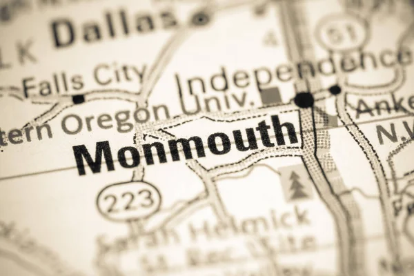 Monmouth Oregon Eeuu Mapa —  Fotos de Stock