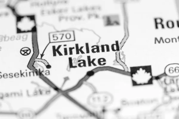 Het Kirkland Meer Canada Een Kaart — Stockfoto