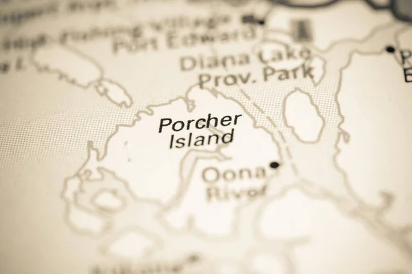 Porcher Island. Canada on a map.