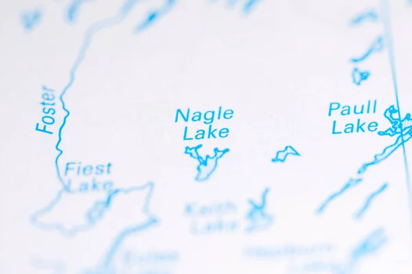 Nagla Lake. Canada on a map.