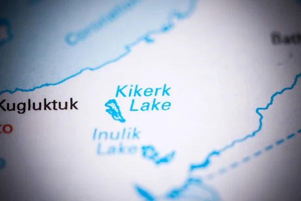 Kikerk Lake Canada Map — Stock Photo, Image