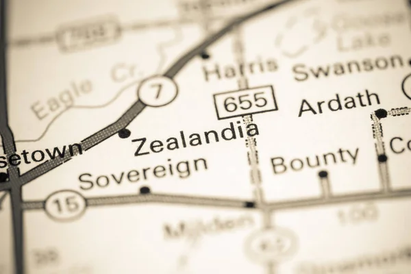 Zealandia Canada Una Mappa — Foto Stock