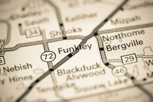 Funkley Kanada Haritada — Stok fotoğraf