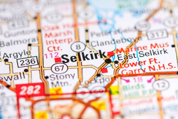 Selkirk. Canada on a map.