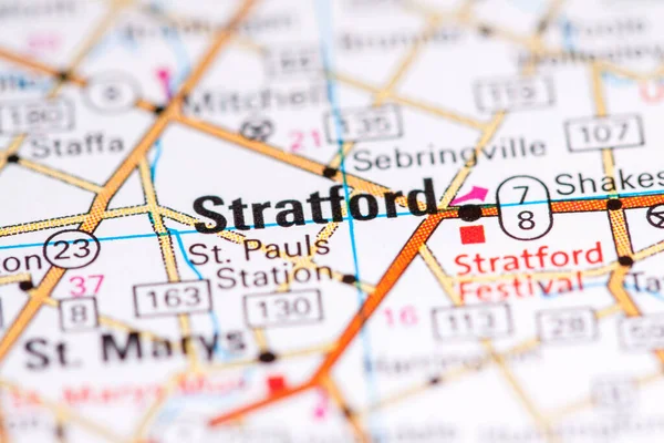 Stratford. Canada on a map.