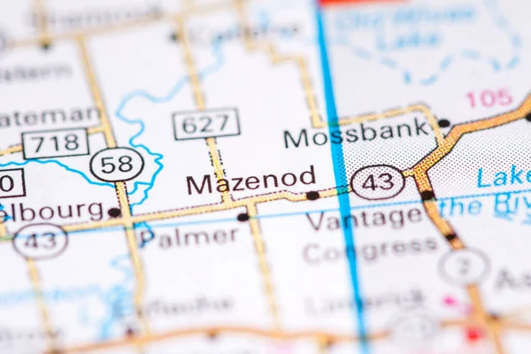 Mazenod. Canada on a map.