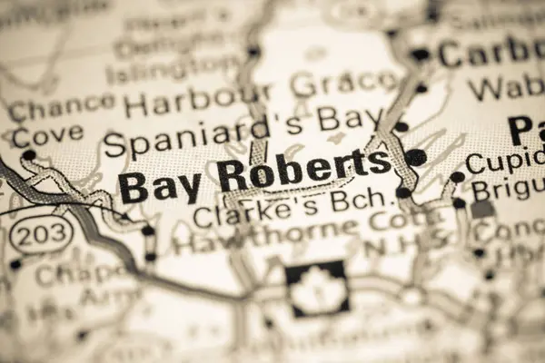 Bay Roberts Canadá Mapa — Foto de Stock