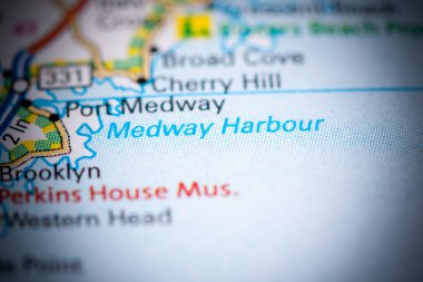 Medway Harbour. Canada on a map. clipart