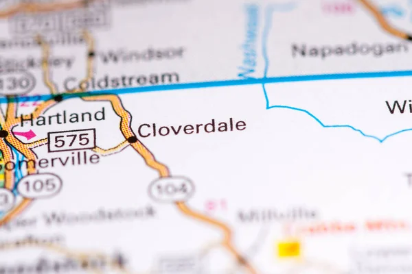 Cloverdale. Canada on a map.
