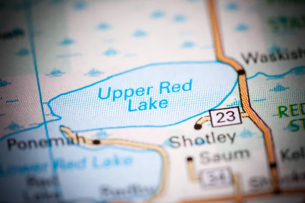 Upper Red Lake. Canada on a map.