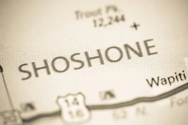 Shoshone Wyoming Stati Uniti Una Mappa — Foto Stock