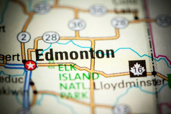 Edmonton Canadá Mapa —  Fotos de Stock