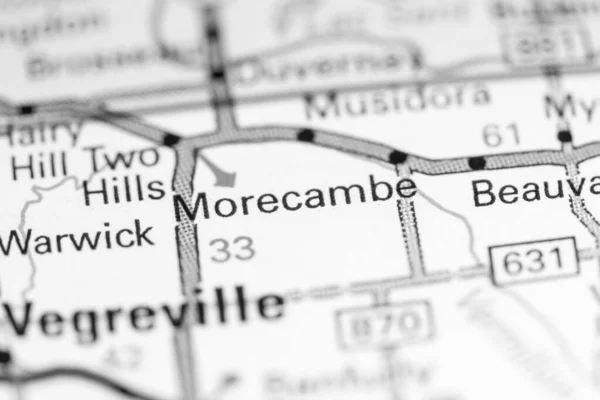 Morecambe. Canada on a map.