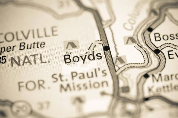 Boyds Washington State Mapa —  Fotos de Stock