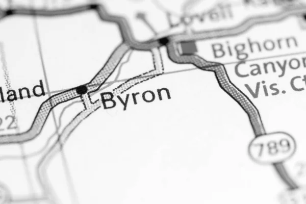 Byron Wyoming Eeuu Mapa — Foto de Stock