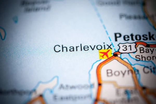 Charlevoix. Canada on a map.