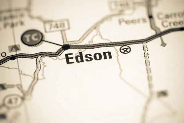 Edson Canada Una Mappa — Foto Stock