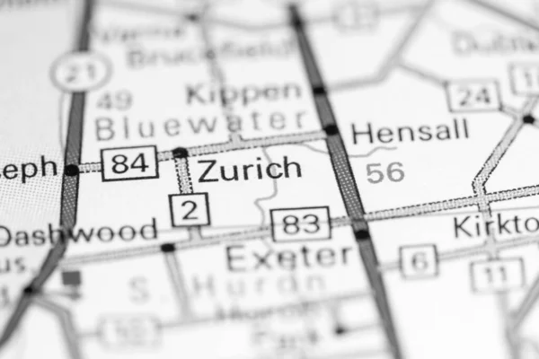 Zurich Canadá Mapa —  Fotos de Stock