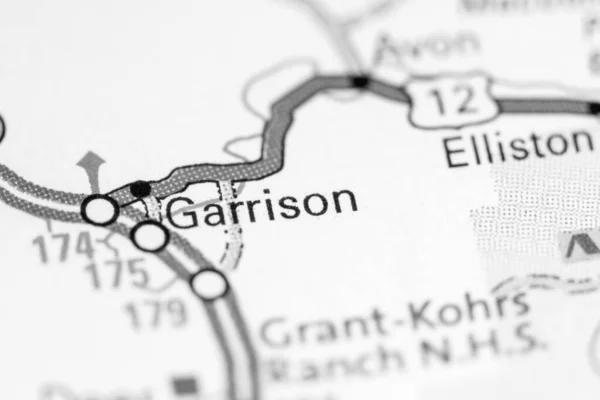 개리슨 지도상의 몬타나 — 스톡 사진