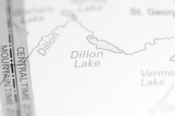 Jezioro Dillon Kanada Mapie — Zdjęcie stockowe