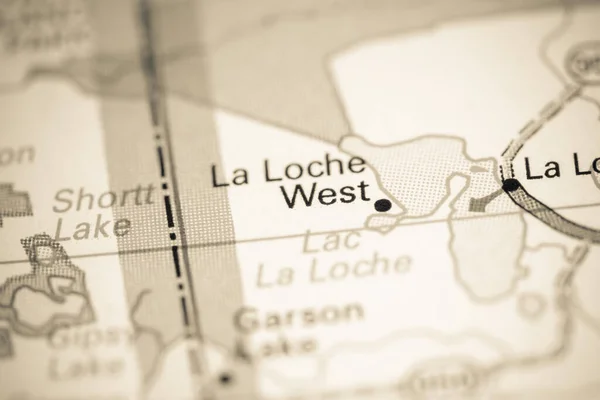 La Loche West. Canada on a map.