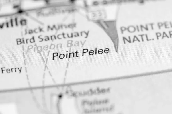 Ponto Pelee Canadá Sobre Mapa — Fotografia de Stock