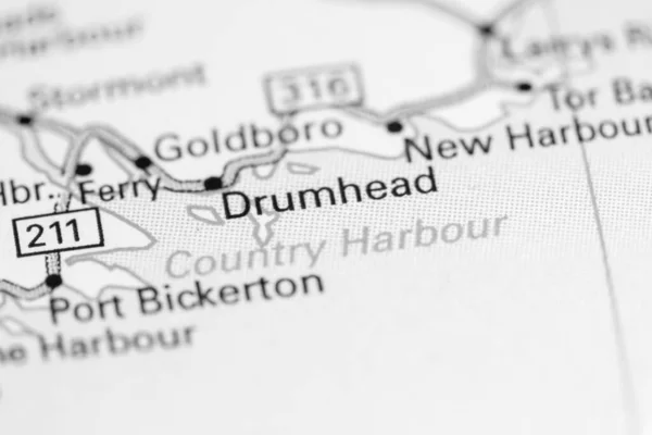 Drumhead. Canada on a map.
