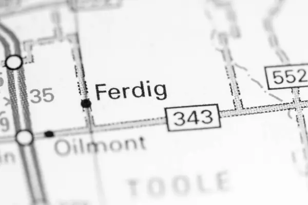 Ferdig Montana Map — Stock Photo, Image