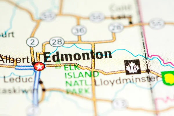 Edmonton Canadá Mapa —  Fotos de Stock