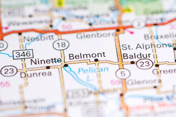 Belmont Canadá Mapa — Foto de Stock