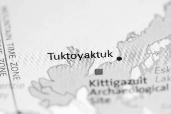 Tuktoyaktuk Canadá Mapa — Foto de Stock