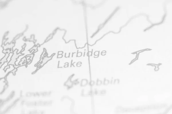 Burbidge Lake. Canada on a map.