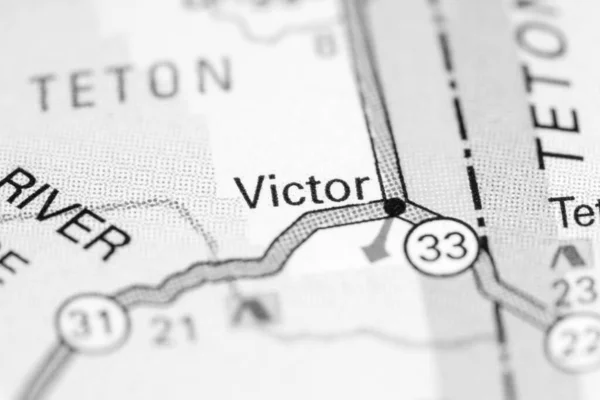 Victor Idaho Eeuu Mapa — Foto de Stock