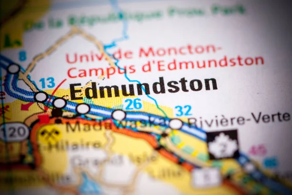 Edmundston. Canada on a map.