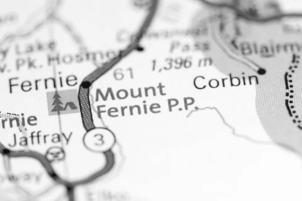 Mount Fernie P.P. Canada on a map.