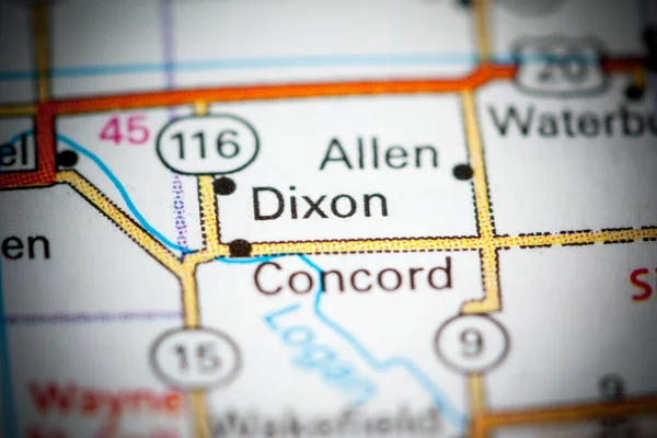 Dixon Nebraska Usa Map — Stock Photo, Image